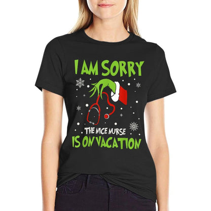 Christmas I Am Sorry The Nice Nurse Is On Vacation  Vintage-inspired T-Shirt