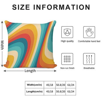 70s Retro Aesthetic Soft Easy Maintenance Throw Pillow