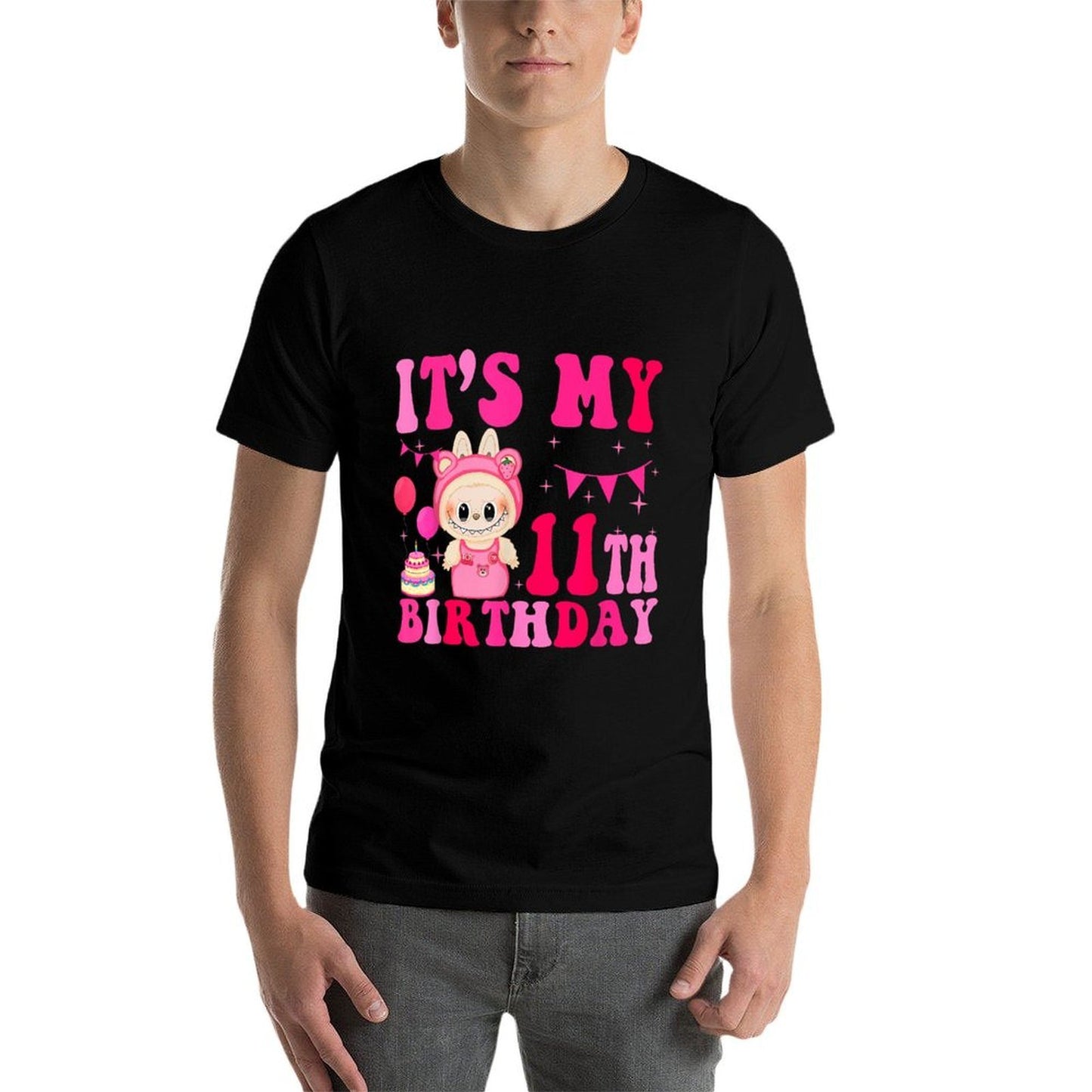 It's My 11th Birthday Girls Kidsns Labu-bu Bday  Moisture-wicking T-Shirt