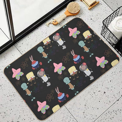 Spongebob Characters  High-Traffic Bath Mat
