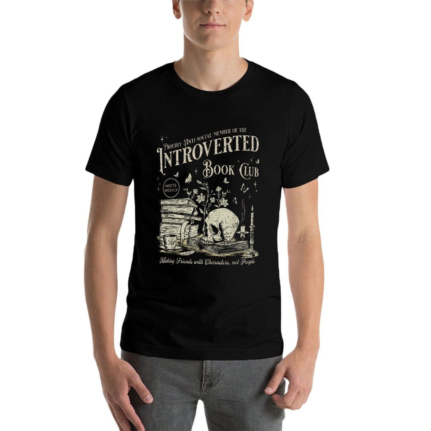 Retro Proud Anti Social Member Of Introverted Book Club Stretchy T-Shirt