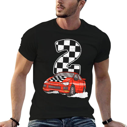 Birthday Boy 2 Two Race Car 2nd Birthday Racing Car  High-quality Stitching T-Shirt