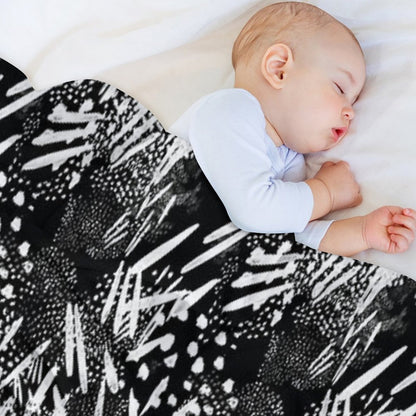 Seed Pattern Black Premium Throw Blanket