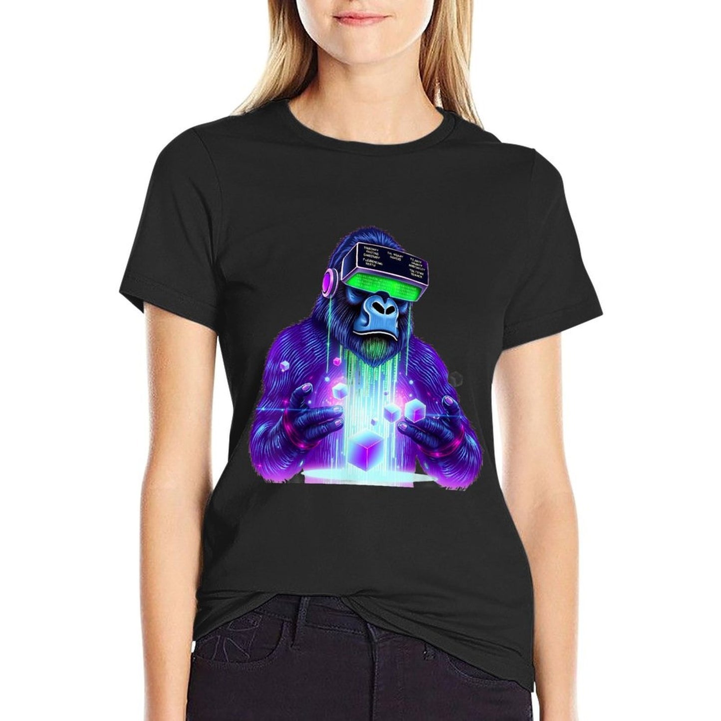 Gorilla VR Gamer Playing Tag Boys Funny Adult Gorilla VR  Trendy Pattern T-Shirt