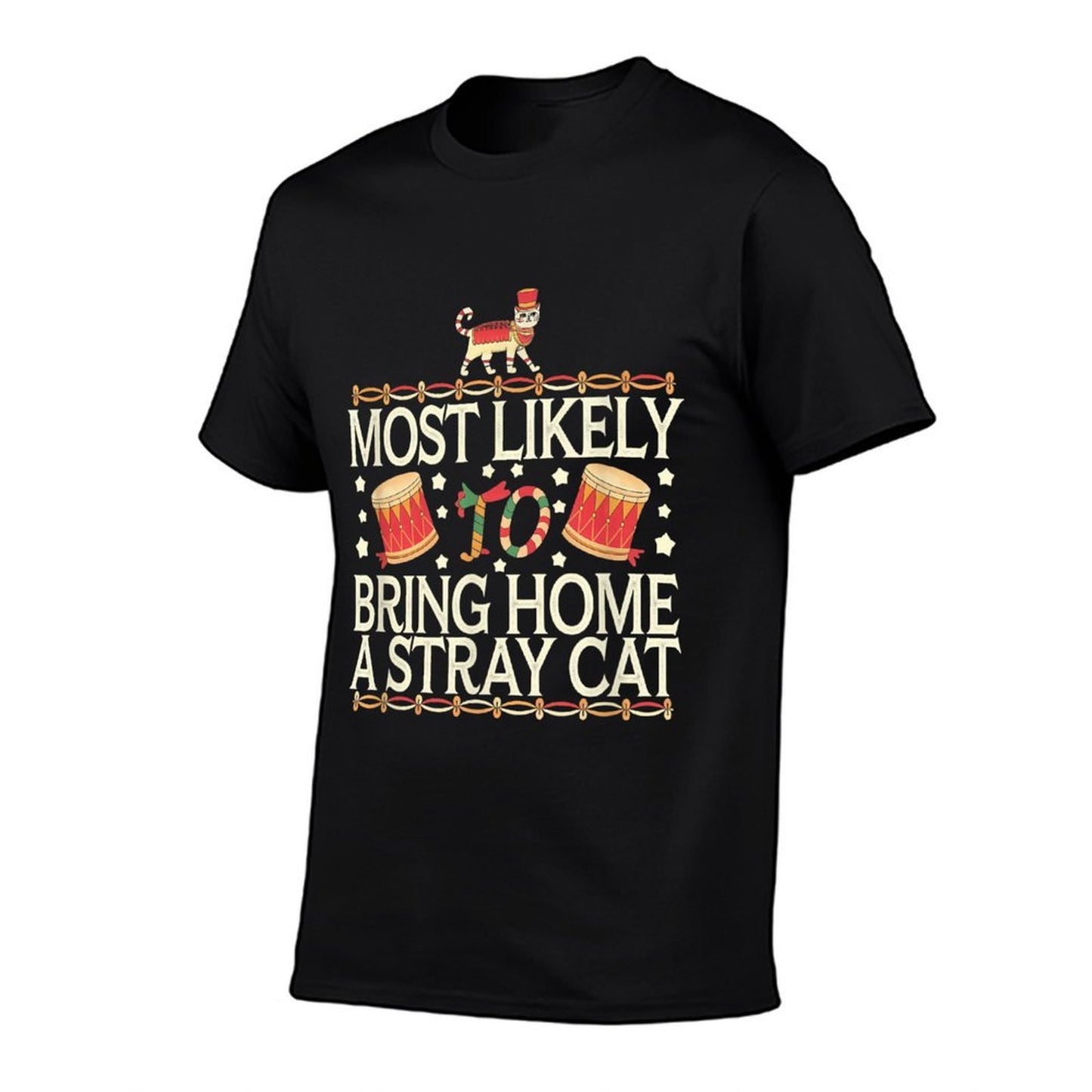 Most Likely To Bring Home Stray Cat  Rolled Sleeves T-Shirt