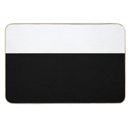 Black White Color Block  Versatile Bath Mat