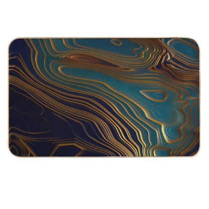 Peacock Ocean  Fade-Resistant Bath Mat