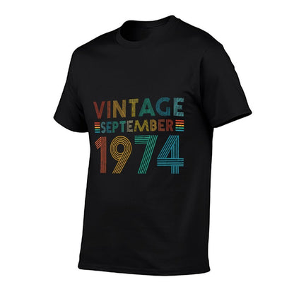 1974 Vintage September 50th Birthday  Relaxed-fit T-Shirt