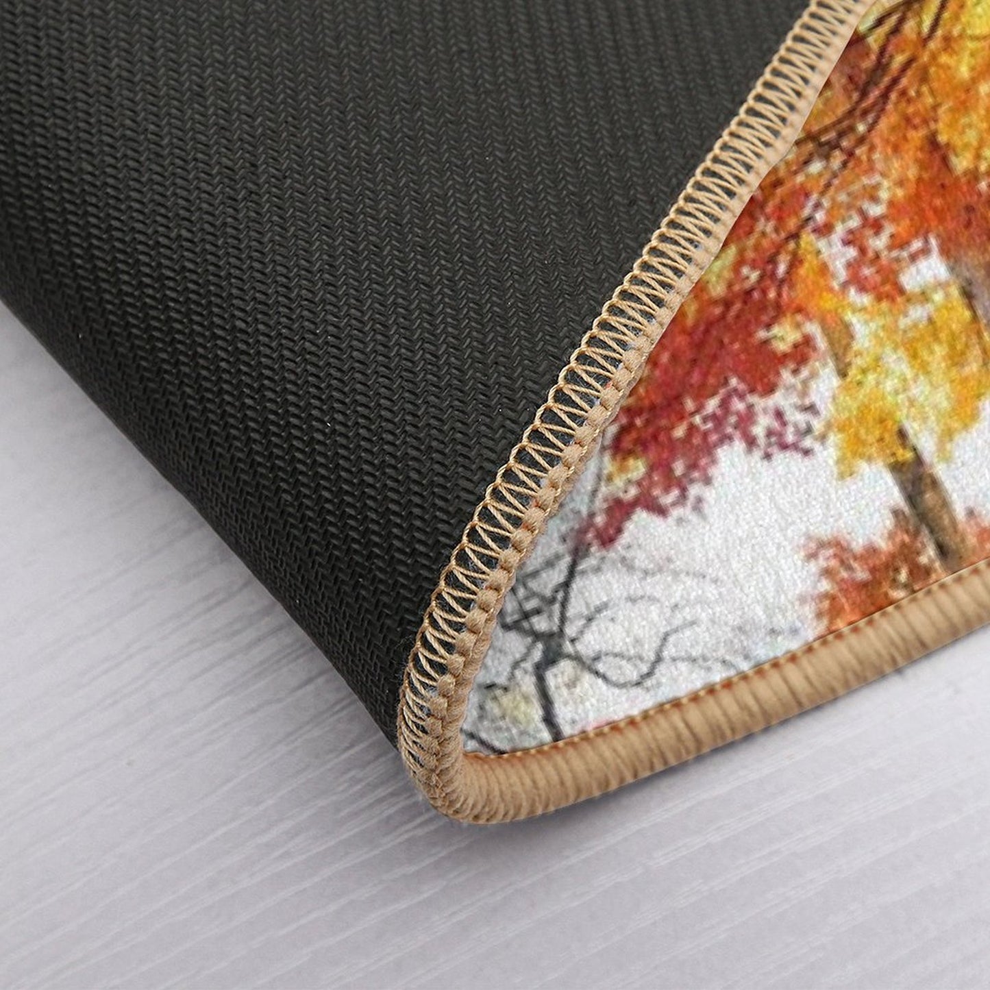 Autumn Trees 2. Watercolor Painting  Eco-Friendly Bath Mat