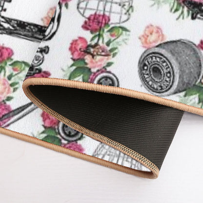 Vintage Sewing Pink Roses  Rapid-Drying Bath Mat