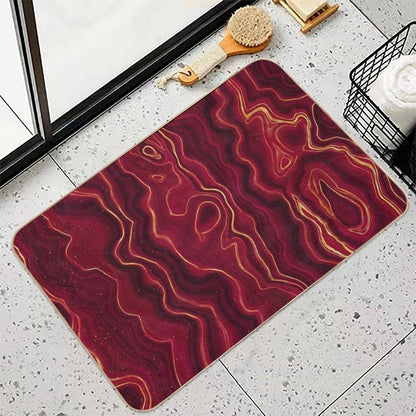 Red Agate Texture 01  Easy To Clean Bath Mat