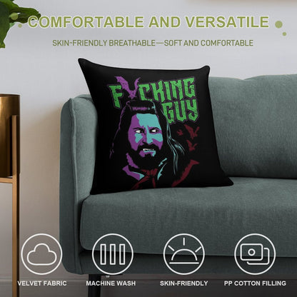 Fricking Guy Soft Shrink-Resistant Throw Pillow