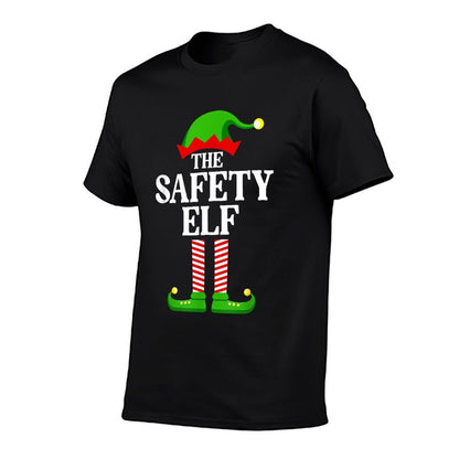 Safety Elf Family Matching Group Funny Christmas  Rolled Sleeves T-Shirt