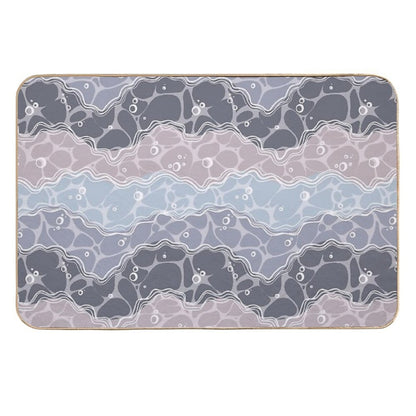 Pastel Sea Pattern  Dirt-Trapping Bath Mat