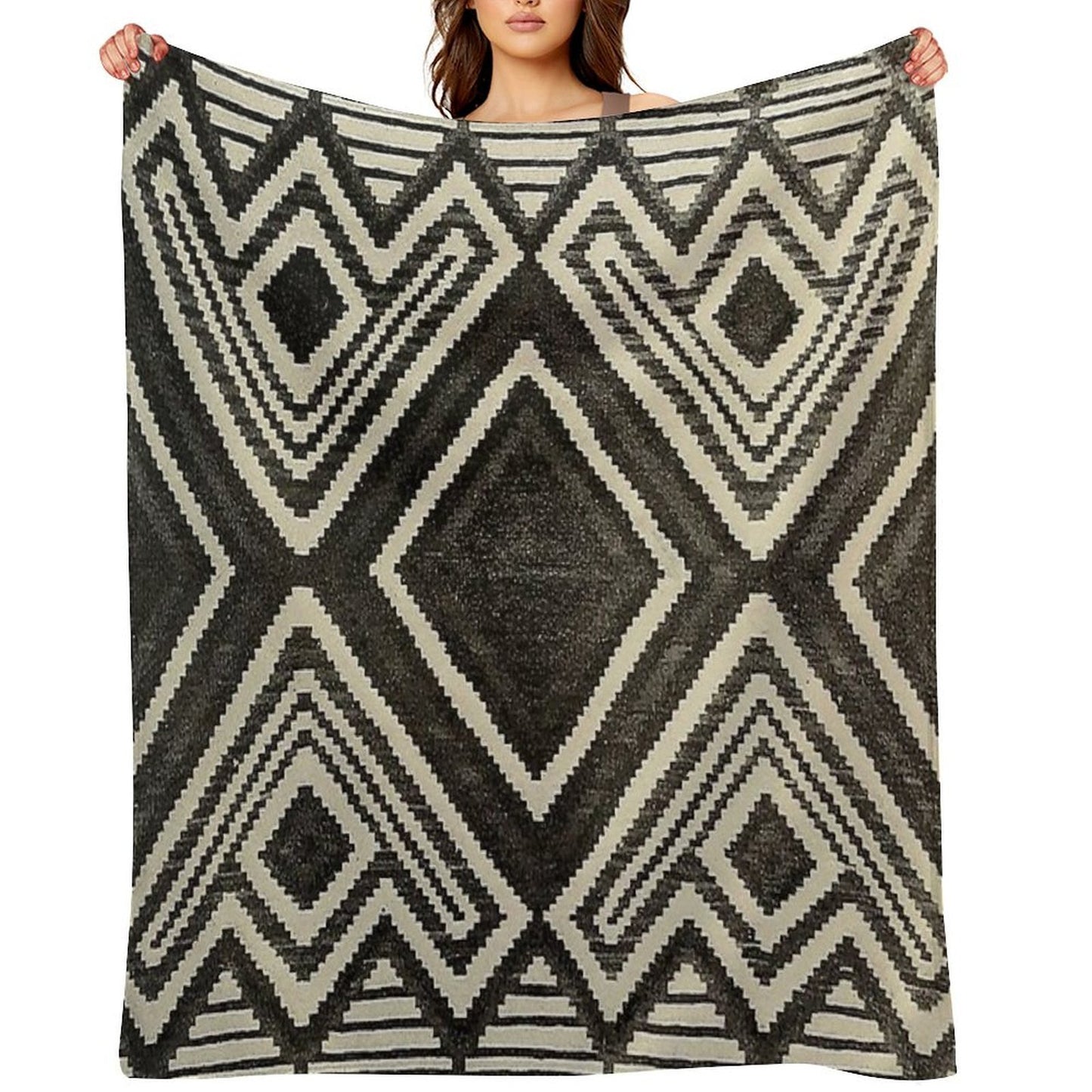 Navajo Blanket,southwestern Art,native American Art,indian Art,arizona,dessert,geometric Pattern,bow And Arrows,cowboys And Indi Wrinkle-free Throw Blanket