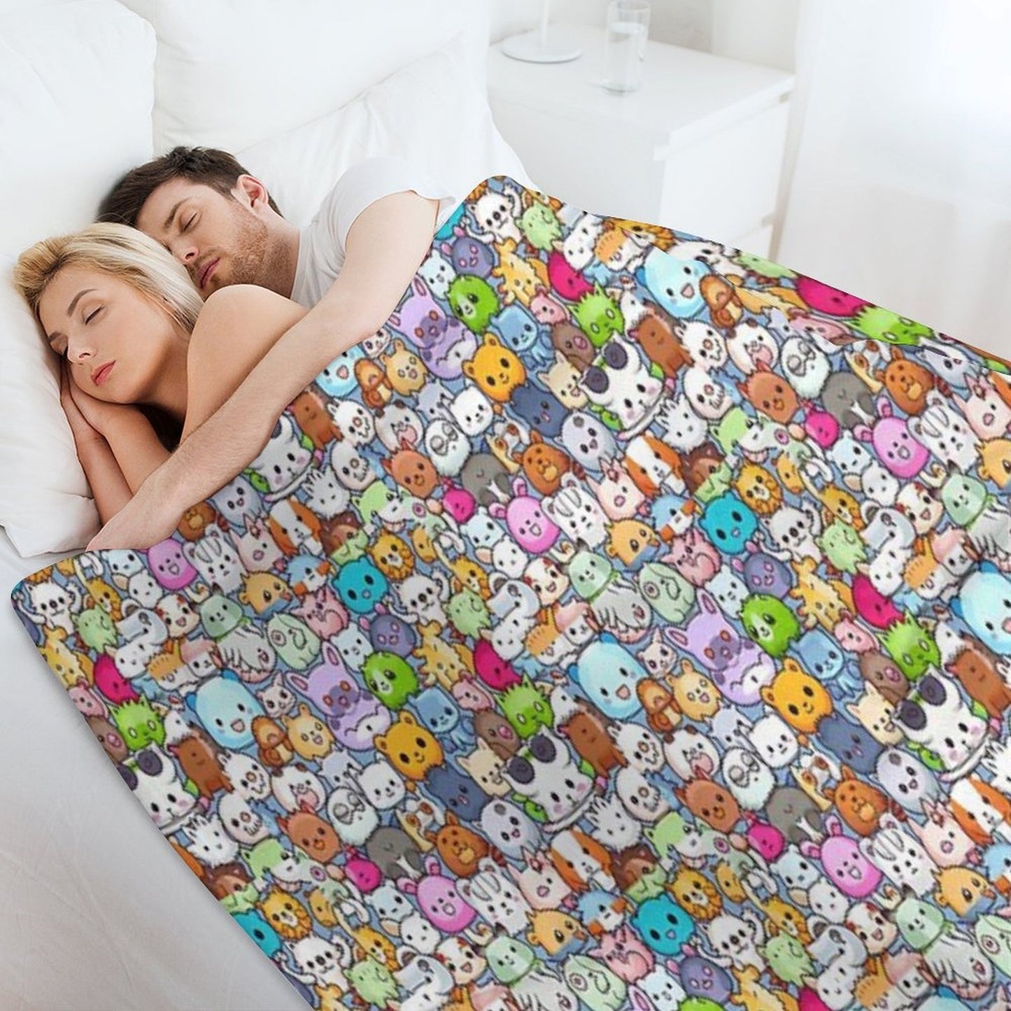 Lovely Kawaii Monsters Plush Throw Blanket