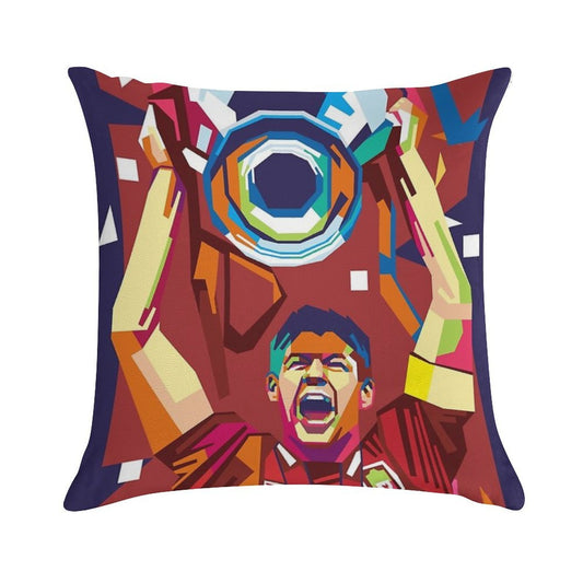 Steven Gerrard Champions 2005 Soft Fade-Resistant Throw Pillow