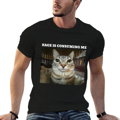 Rage Is Consuming Me Cat Meme  Lightweight T-Shirt