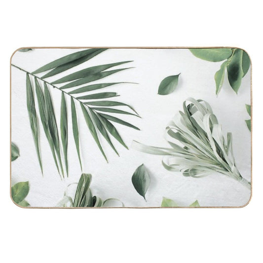 Leaf Pattern  Easy To Clean Bath Mat