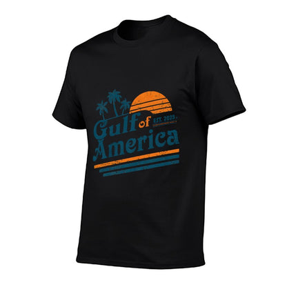 Gulf of US America Shirt Retro Golf of US America Shirt Sweatshirt Ribbed Collar T-Shirt