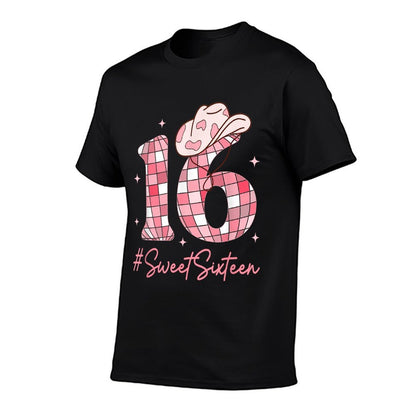 16 Sweet Sixteen Western Rodeo 16th Birthday Girln  Polyester Blend T-Shirt