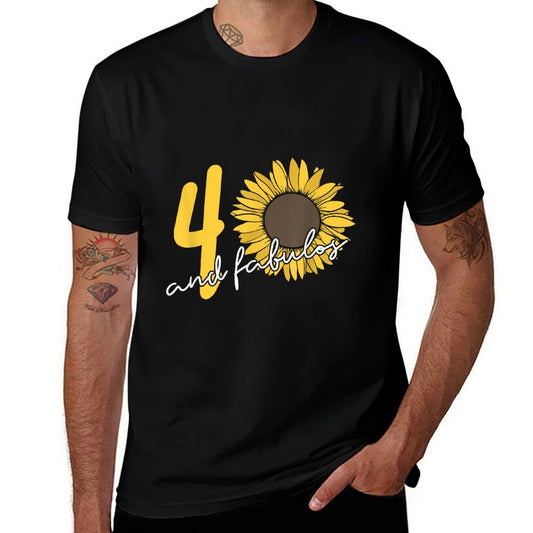 40 And Fabulous Sunflower 40th Birthday  Breathable T-Shirt