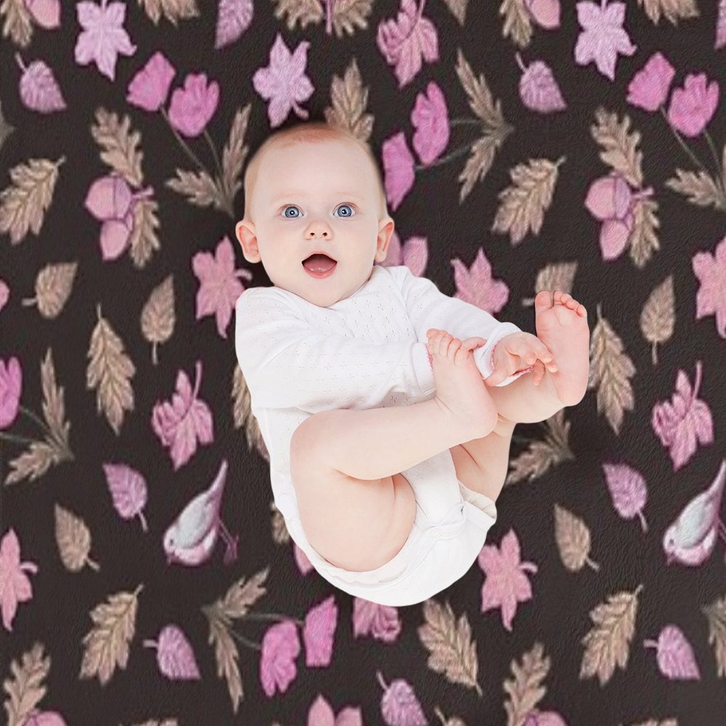 Folk Autumn Mauve Multi-functional Throw Blanket