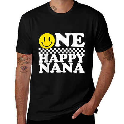 One Happy Dude Nana 1st Birthday Family Matching  Summer-ready Fabric T-Shirt