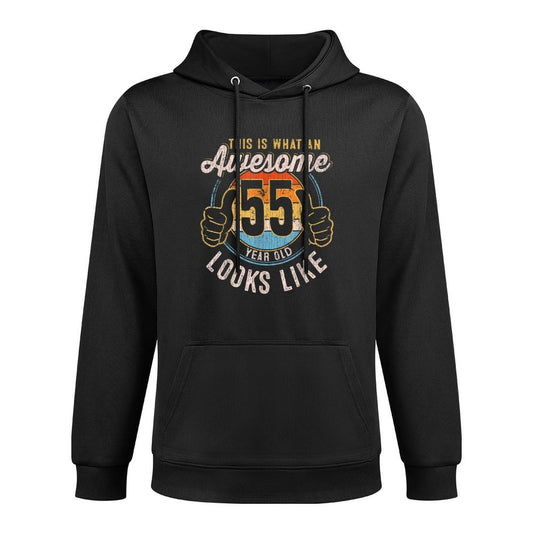 This Is What An Awesome 55 Year Old Looks Like 55 Birthday Colorfast Hoodie