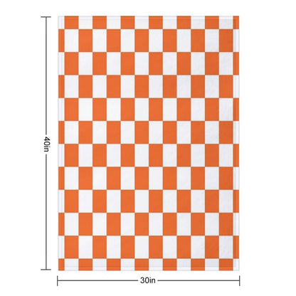 Tennessee Orange And White Checkerboard Versatility Throw Blanket