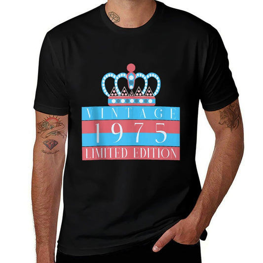 Vintage 50th Birthday Decorations Vintage 1975 50 Years Old  Moisture-wicking T-Shirt