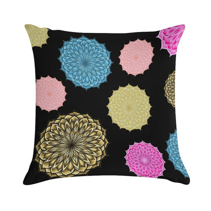 Mandala Flower Multi 01-01-1900 Soft Fade-Resistant Throw Pillow
