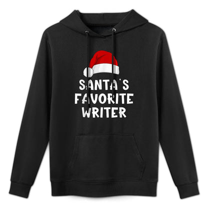 Christmas Santas Favorite Writer Funny Xmas Pajama Writing Unisex Design Hoodie