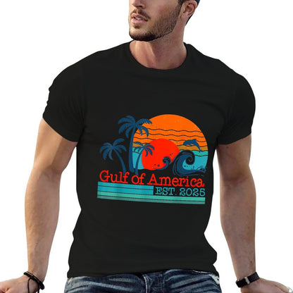 Vintage Gulf Of Us America Retro Sunset Gulf Of Us America Durable T-Shirt