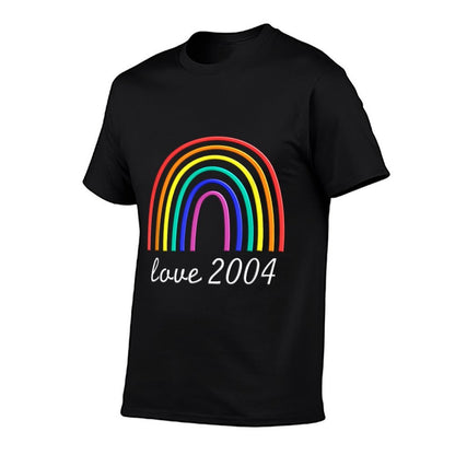 Classic Rainbow Love 2004 Happy 18th Birthday  Versatile T-Shirt