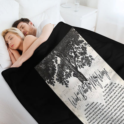 Bette Midler - Wind Beneath My Wings Lyrics Wall Art Gift All-season Throw Blanket