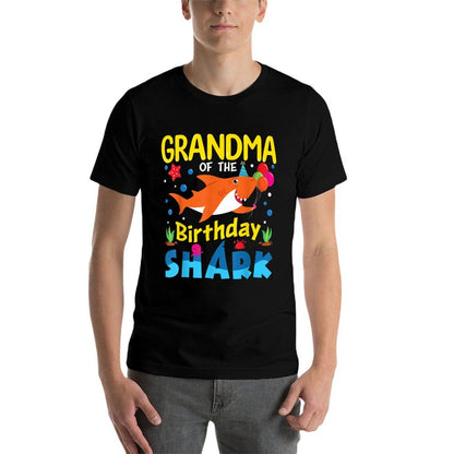 Grandma Birthday Kids Shark Party Matching Family  Lightweight T-Shirt