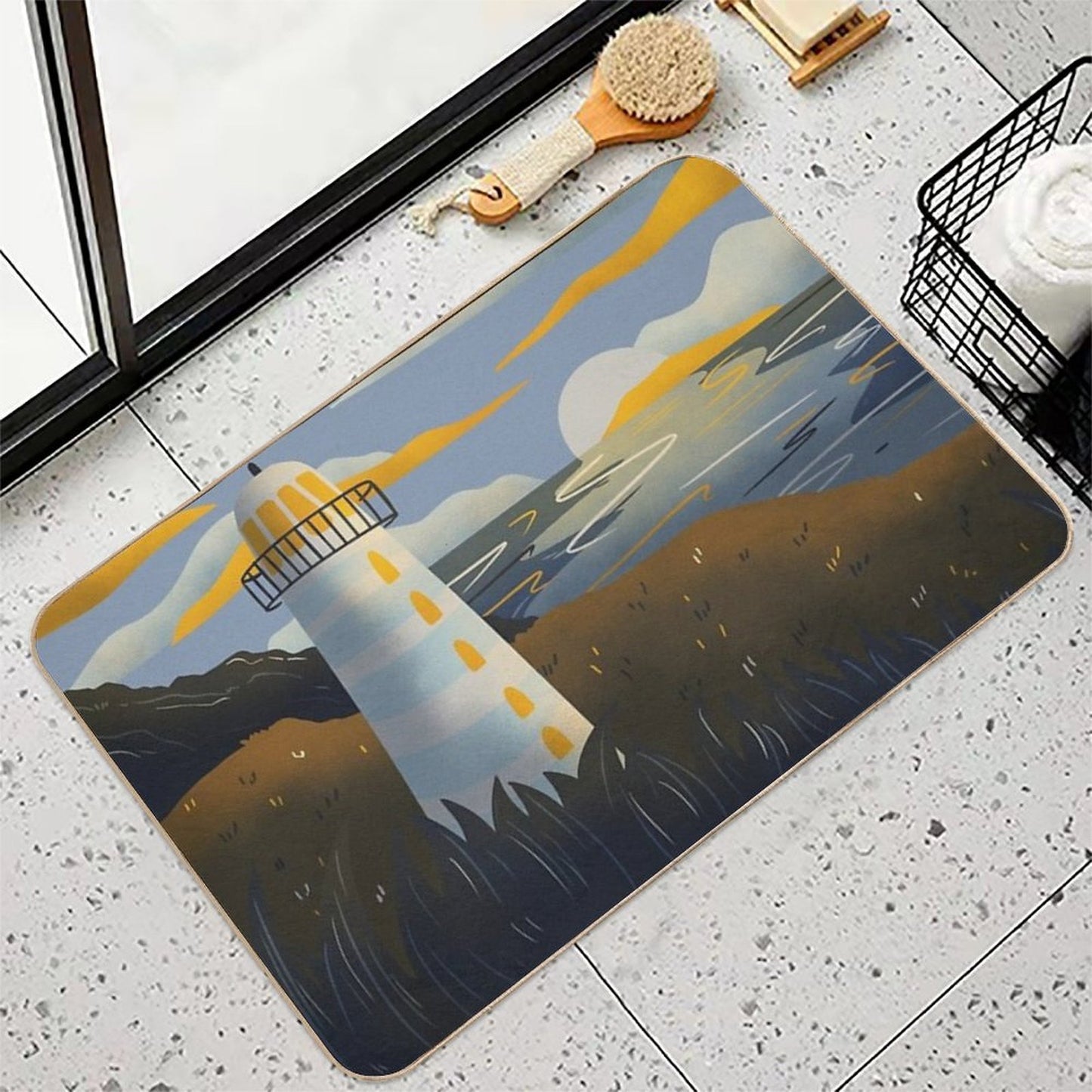 Lighthouse  Stain-Proof Bath Mat