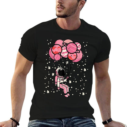 Astronaut Balloon Planets Space Galaxy Girls Kids Toddler  Eco-friendly Material T-Shirt