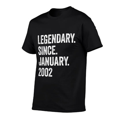 21 Years Old Legendary Since January 2002 21st Birthday  Eco-friendly Material T-Shirt