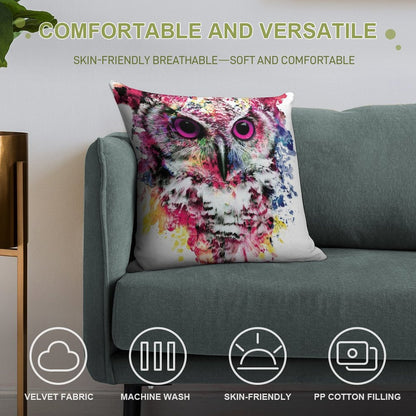 Owl Soft Decorative Cover Throw Pillow