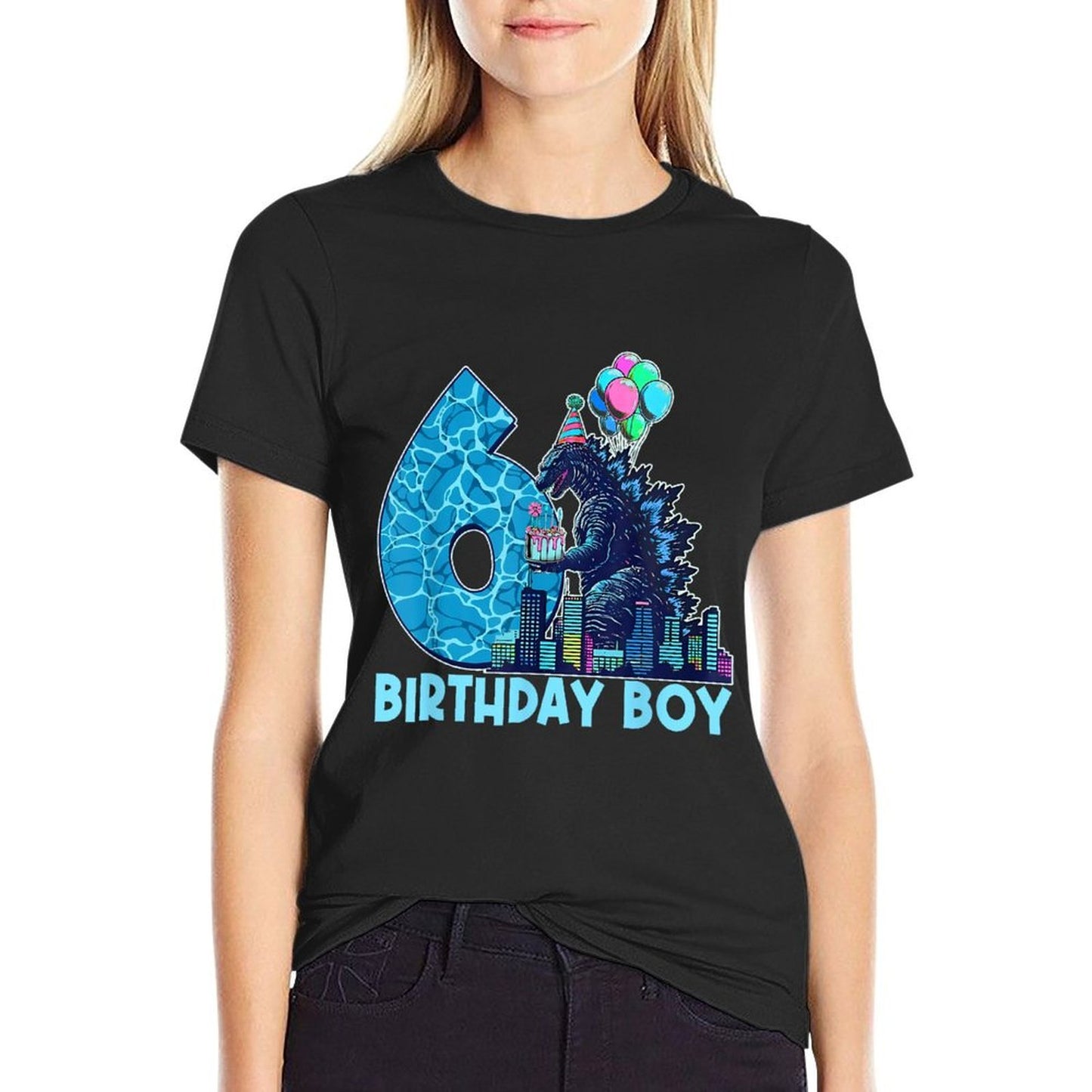 Birthday Boy Kaiju Vintage Birthday Monster 6 Year Old  Tagless Design T-Shirt