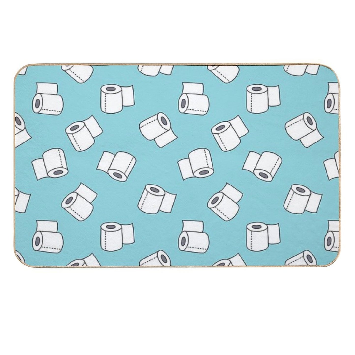 Doodle Pattern. Toilet Paper  Rapid-Drying Bath Mat