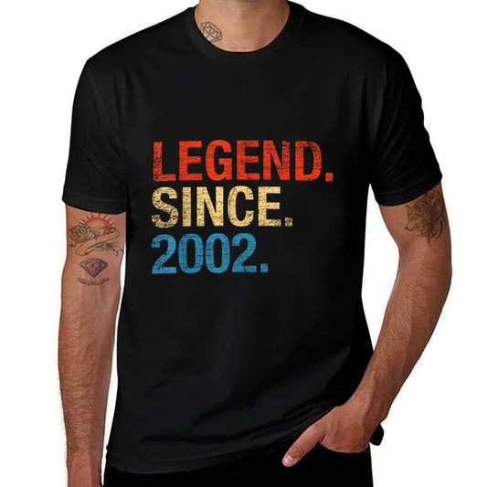Legend Since 2002 Years Old Gifts 20th Birthday  Oversized Silhouette T-Shirt