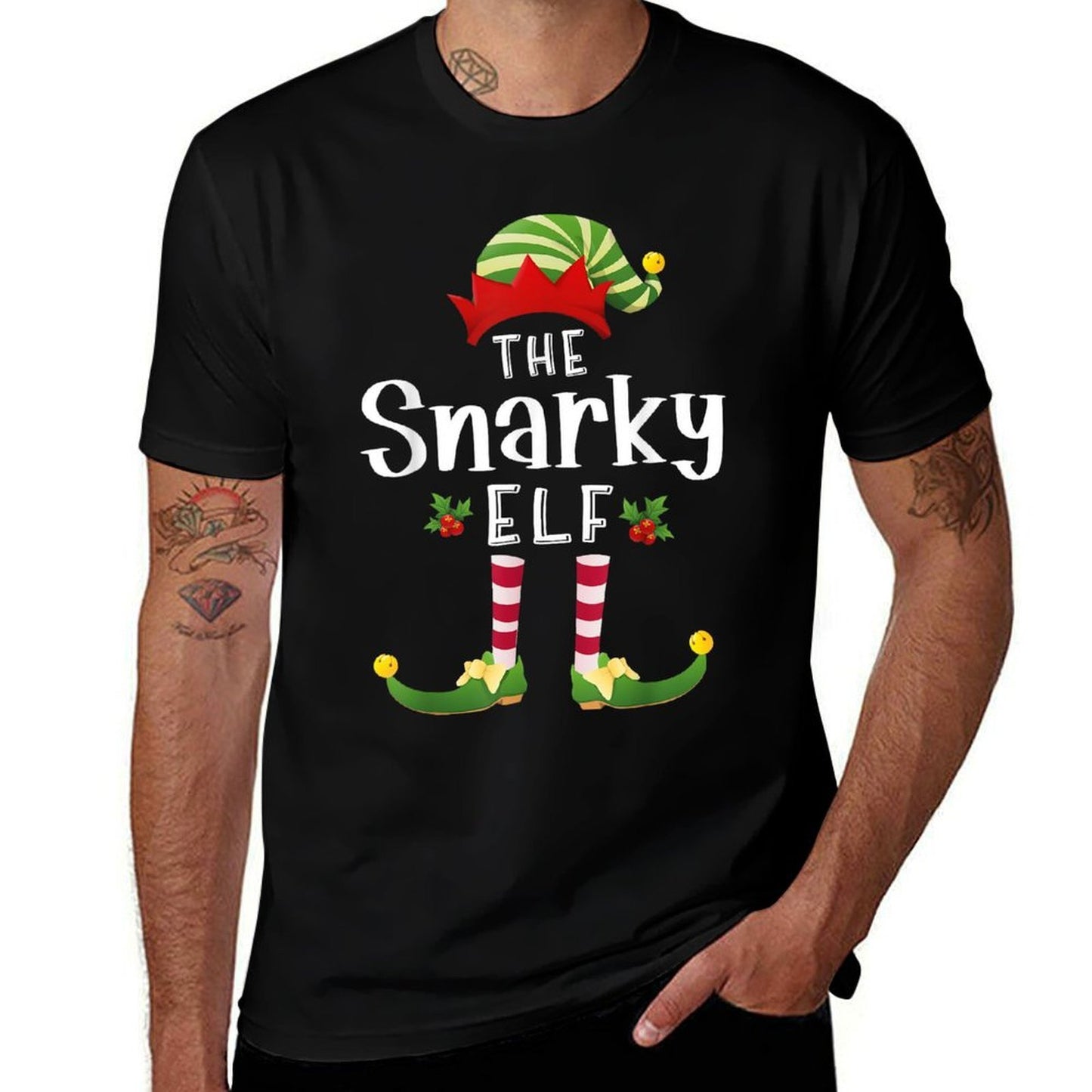 Snarky Christmas Elf Matching Pajama X-Mas Party  Quick-drying T-Shirt