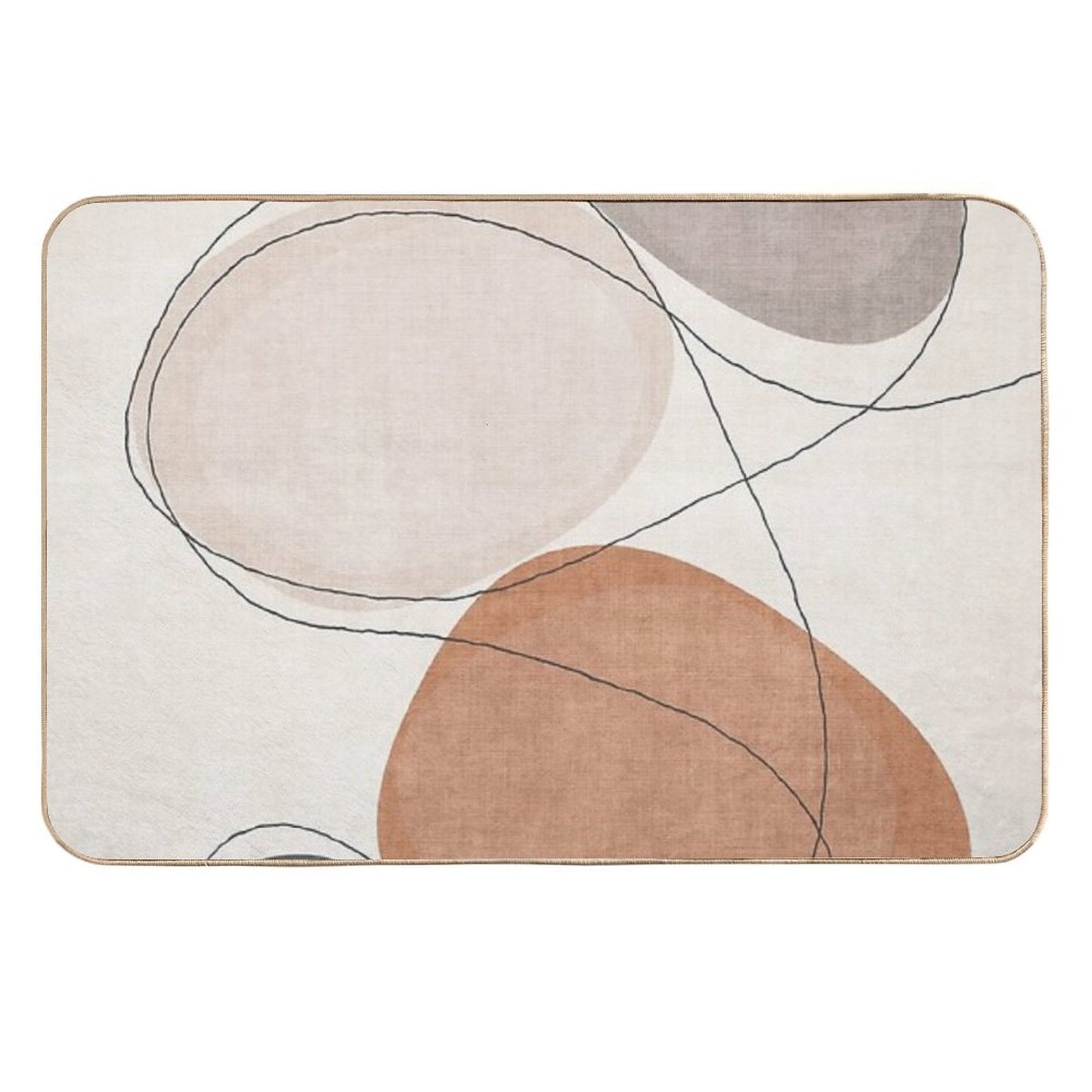 Minimal Abstract 03A Organic Shapes  Eco-Friendly Bath Mat