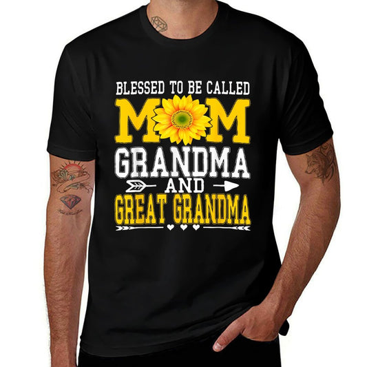 Blessed To Be Called Mom Grandma Great Grandma Mother's Day Tagless Design T-Shirt