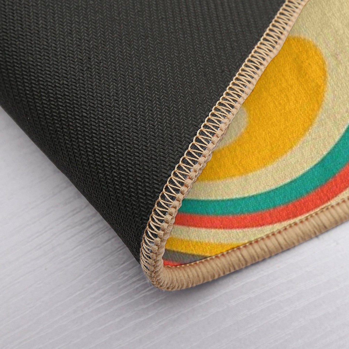 Retro Swirl  70s Colors Abstract  Versatile Bath Mat