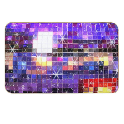 Twinkle 70s Disco Ball Pattern  Slip-Resistant Bath Mat