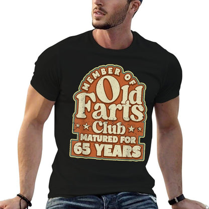 65 Years Old Farts Club Vintage Dad Funny 65th Birthday  Polyester Blend T-Shirt